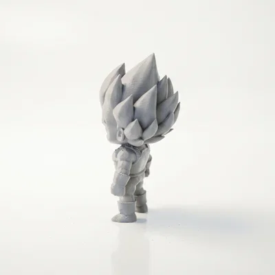 Tượng Chibi Vegeta Giận Dữ Dễ Thương – Mô Hình 3D Printable Sưu Tầm