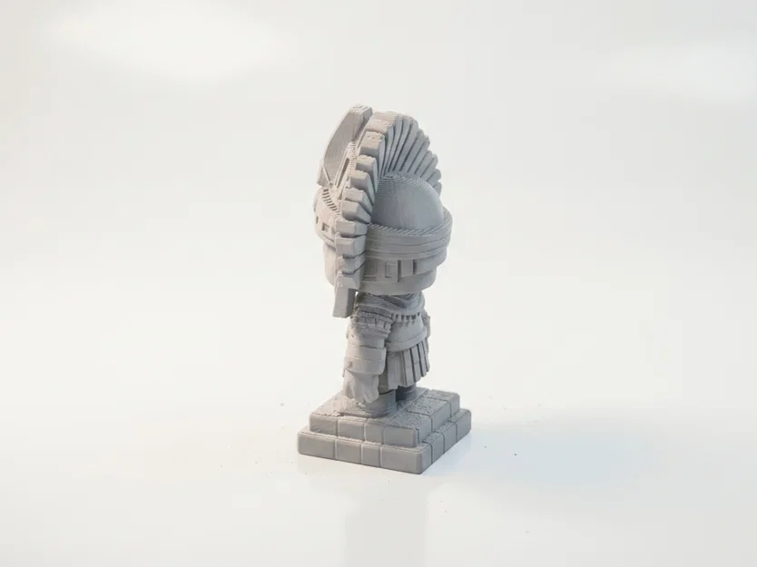 Tượng Chiến Binh Aztec Chibi Dễ Thương – Mô Hình Collectible 3D Printable - Image 2