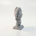 Tượng Chiến Binh Aztec Chibi Dễ Thương – Mô Hình Collectible 3D Printable - Thumbnail 2