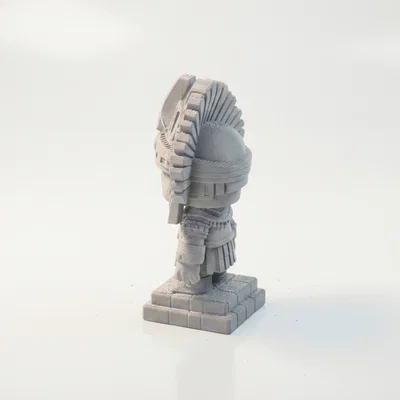 Tượng Chiến Binh Aztec Chibi Dễ Thương – Mô Hình Collectible 3D Printable