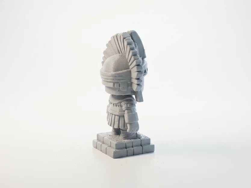 Tượng Chiến Binh Aztec Chibi Dễ Thương – Mô Hình Collectible 3D Printable - Image 3