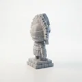 Tượng Chiến Binh Aztec Chibi Dễ Thương – Mô Hình Collectible 3D Printable - Thumbnail 3