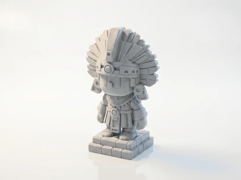 Tượng Chiến Binh Aztec Chibi Dễ Thương – Mô Hình Collectible 3D Printable - Image 4