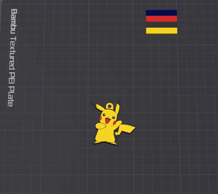 Móc khóa Pikachu 4 màu dễ thương - Phụ kiện in 3D độc đáo - Image 1
