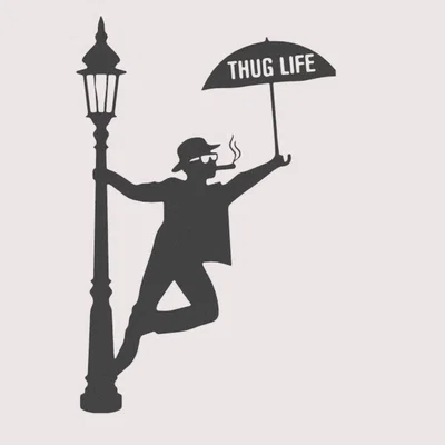 Tranh Treo Tường Shadow Art Thug Life