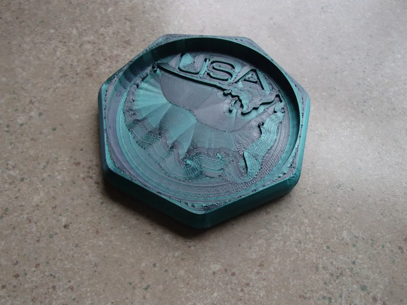 Miếng lót ly in 3D họa tiết bản đồ nước Mỹ (USA Coaster) - Image 2