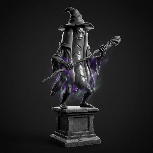 Mô hình 3D Pháp sư Hot Dog độc ác (Evil Hot Dog Mage) độc đáo - Image 1