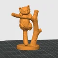 Mô hình gấu trúc đỏ (Red Panda) bám trên cành cây trang trí bàn - Thumbnail 2