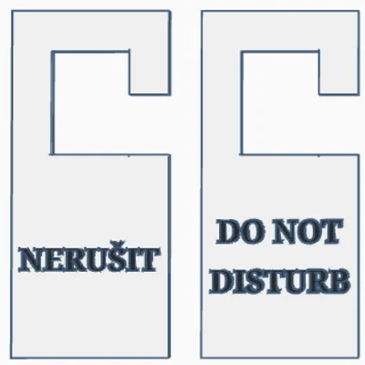 Mẫu biển treo cửa Do Not Disturb in 3D tiện dụng