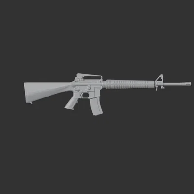 Mô hình 3D M16A3 chi tiết cao