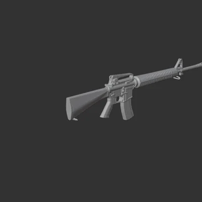 Mô hình 3D M16A3 chi tiết cao