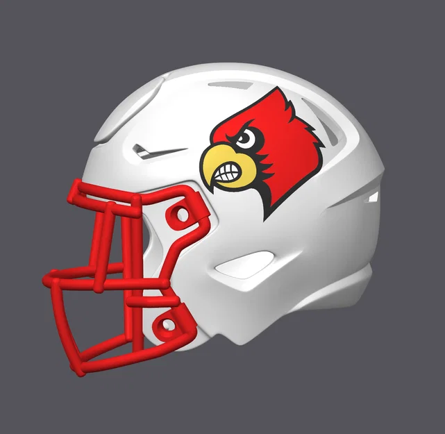 Mô hình mũ bảo hiểm bóng bầu dục Louisville Cardinals - Image 2