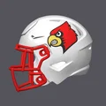 Mô hình mũ bảo hiểm bóng bầu dục Louisville Cardinals - Thumbnail 2