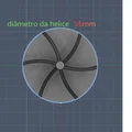 Cánh quạt 3D cho máy bơm nước mini 56mm - Phụ kiện DIY hiệu quả - Thumbnail 2