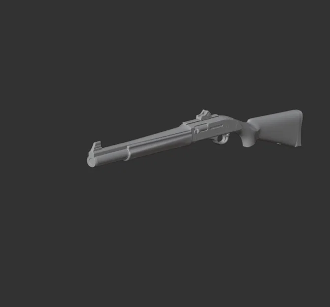 Mô hình 3D súng shotgun FN SLP - Image 3