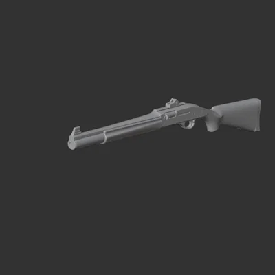 Mô hình 3D súng shotgun FN SLP