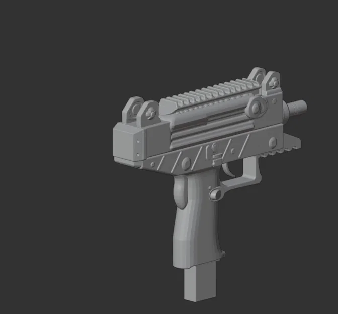Mô hình 3D súng IWI Uzi - Image 3
