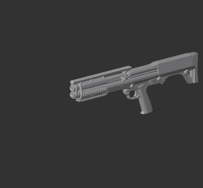 Mô hình 3D súng shotgun Kel Tec Ksg - Image 3