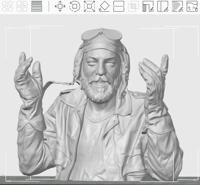 Mô hình 3D tượng bán thân Trung sĩ Oddball (Kelly's Heroes) - Image 2