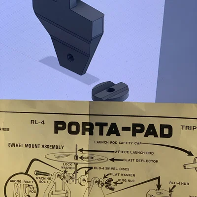 Bộ phận thay thế cho giá đỡ xoay bệ phóng tên lửa mô hình Astron Porta-Pad