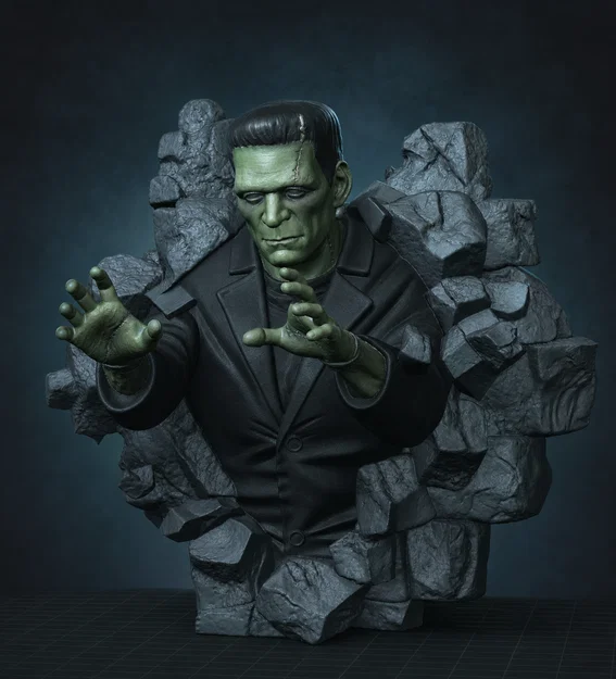 Tác phẩm điêu khắc treo tường Frankenstein - Image 1