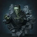 Tác phẩm điêu khắc treo tường Frankenstein - Thumbnail 1