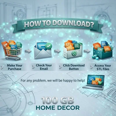 Bộ sưu tập 100GB File STL Decor Hiện Đại Cho Nhà Cửa
