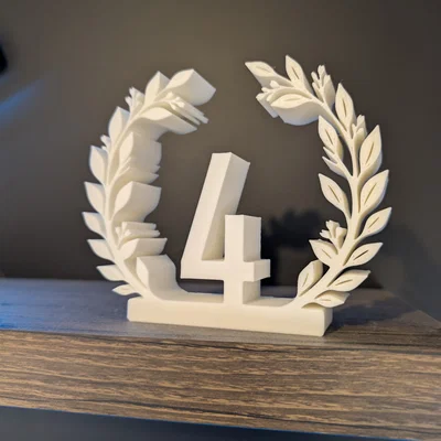 Biển số để bàn tiệc cưới in 3D tinh tế