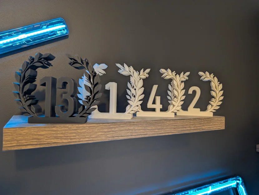 Biển số để bàn tiệc cưới in 3D tinh tế - Image 2