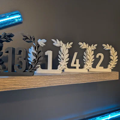 Biển số để bàn tiệc cưới in 3D tinh tế