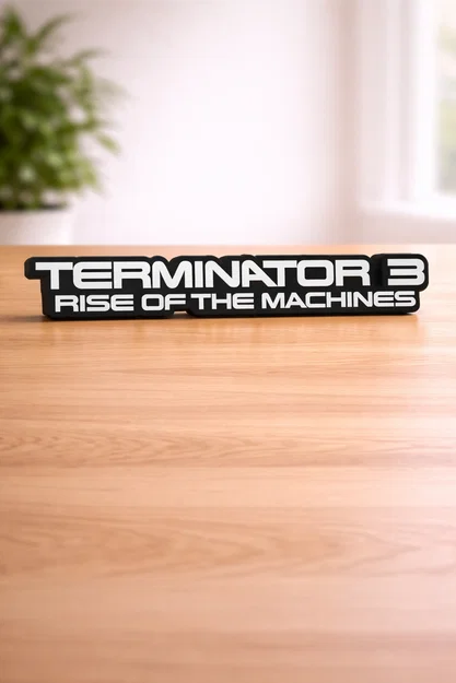 Mô hình logo trang trí Terminator 3: Rise of the Machines 3D - Image 1