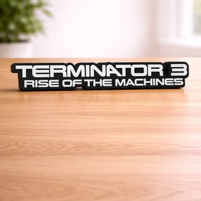 Mô hình logo trang trí Terminator 3: Rise of the Machines 3D
