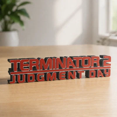 Mô hình 3D Logo Terminator 2: Judgment Day trang trí cực chất