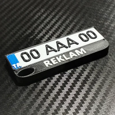 Móc Khóa Còi Hình Biển Số Xe (Düdüklü Plaka Anahtarlık)