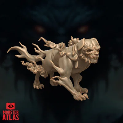Shadow Mastiff – Mô hình 3D Fantasy Miniature STL