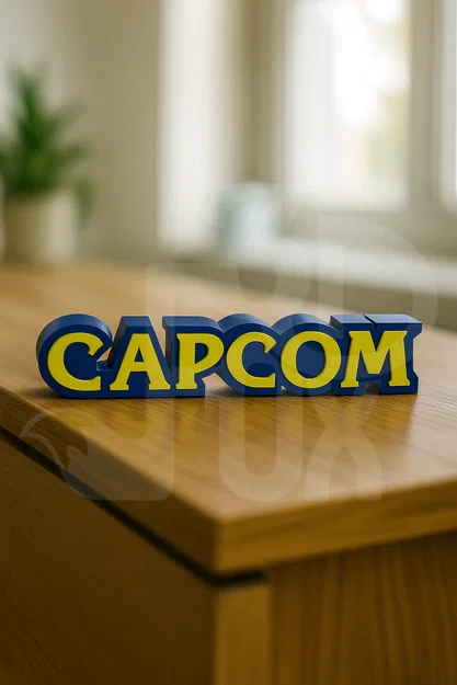 Mô hình logo Capcom 3D trang trí góc chơi game ấn tượng - Image 1