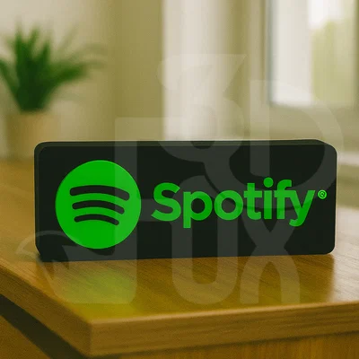 Mô hình logo Spotify trang trí để bàn in 3D đẹp mắt