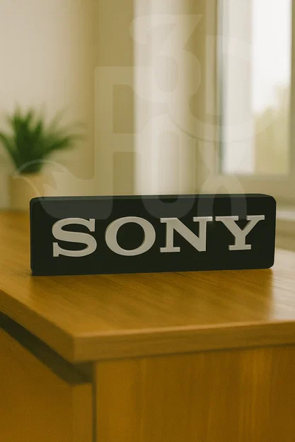 Mô hình trang trí Logo Sony in 3D đẹp mắt cho góc làm việc - Image 1