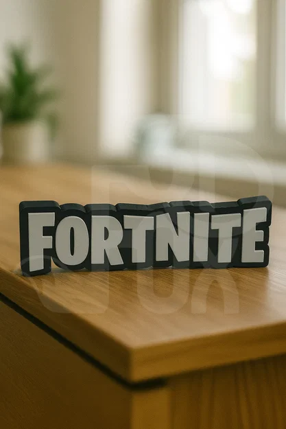 Mô hình logo Fortnite in 3D trang trí góc chơi game cực chất - Image 1