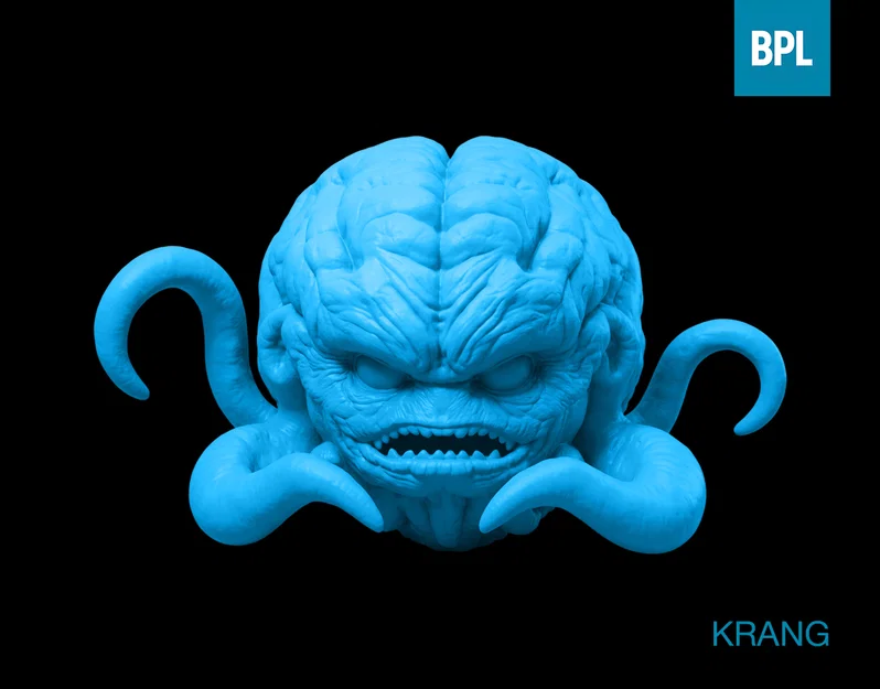 Mô hình 3D nhân vật Krang (TMNT) trang trí bàn làm việc cực chất - Image 1