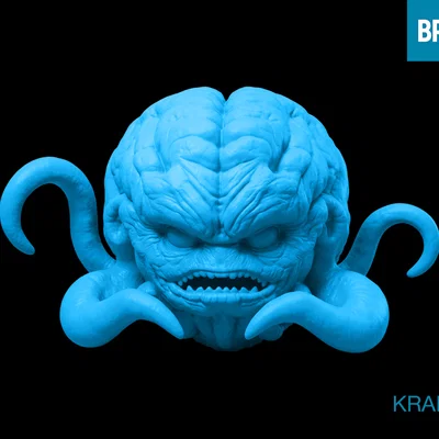 Mô hình 3D nhân vật Krang (TMNT) trang trí bàn làm việc cực chất