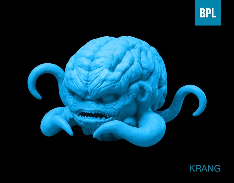 Mô hình 3D nhân vật Krang (TMNT) trang trí bàn làm việc cực chất - Image 2