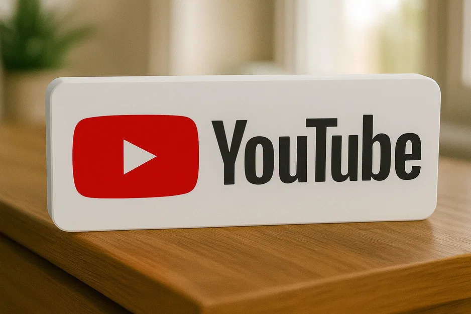 Mô hình logo YouTube trang trí để bàn - File in 3D chất lượng - Image 1