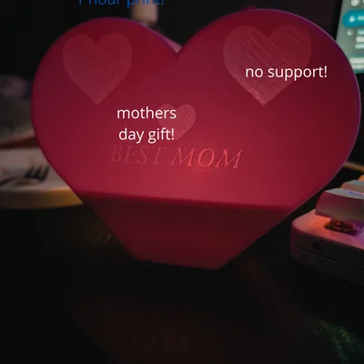 Giá Nến Trái Tim - Quà Tặng Ngày Của Mẹ | Không Cần Support | In Nguyên Khối