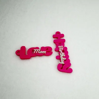 Móc Khóa Hai Từ Tùy Chỉnh