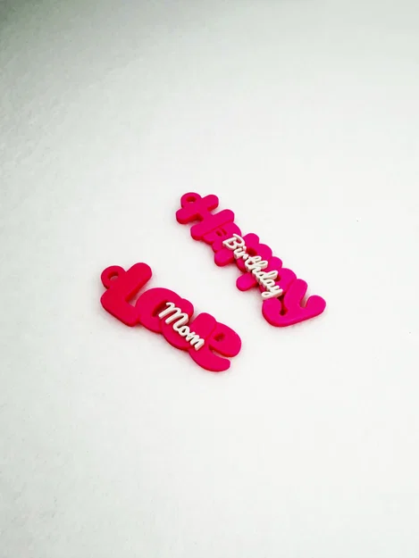 Móc Khóa Hai Từ Tùy Chỉnh - Image 3