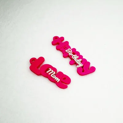 Móc Khóa Hai Từ Tùy Chỉnh