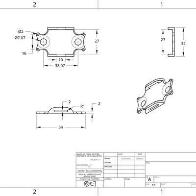 Bộ gá pin cho khung drone cinemovr25 - Phụ kiện in 3D chắc chắn