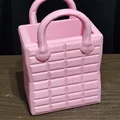 Bình hoa hình túi xách chần bông (Quilted Handbag Vase) - Thumbnail 1
