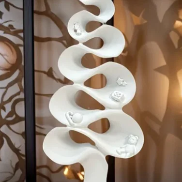 Mô hình cây thông Noel cách điệu 3D - Trang trí Giáng sinh tinh tế